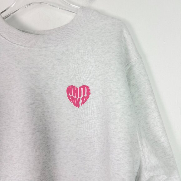 White Fox Boutique 13 Always & Forever Crewneck Sweatshirt Gray Size L/XL EUC - Picture 4 of 13